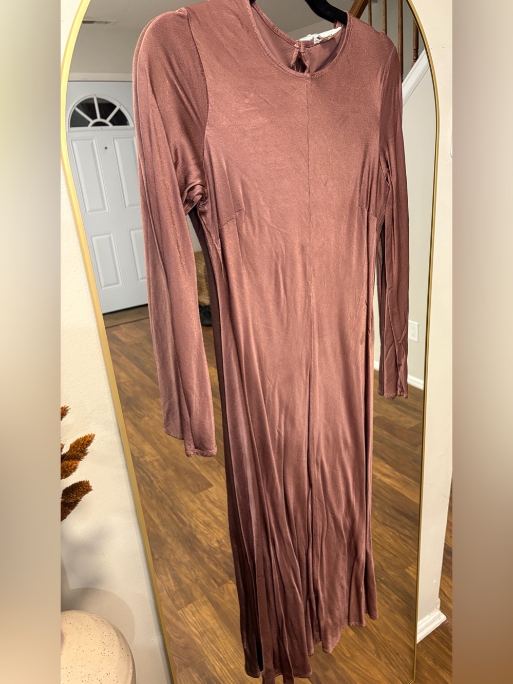 Ghost London Brown Silk Dress